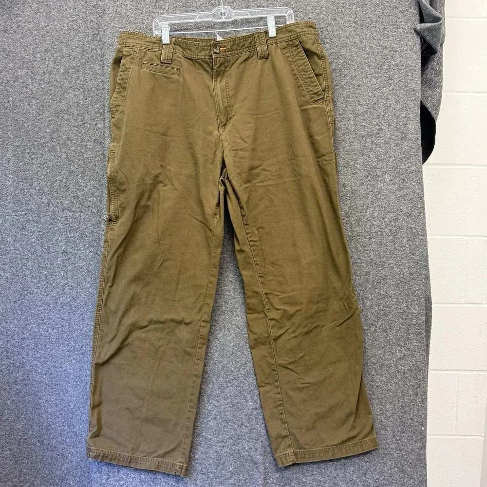 Utility Workwear Hiking Canvas Pants Gorpcore Outdoor Rugged Brown Cotton 40x32